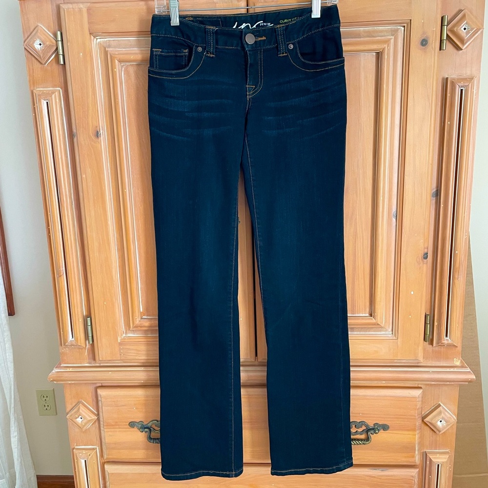 INC Curvy Fit Low Rise Straight Leg Jeans Size 0